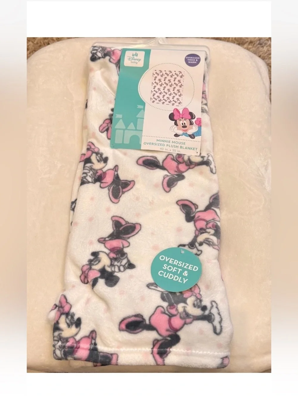 Disney Baby Minnie Mouse Super Plush Throw Blanket